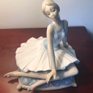Castille Porcelain Ballerina Sitting on a Pillow
